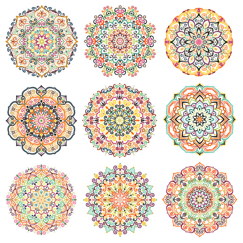 创意无限 探索矢量美丽曼陀罗装饰设计的艺术魅力与商业应用