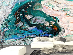 欧式复古抽象油画 打造艺术客厅的高清背景墙设计指南与素材下载