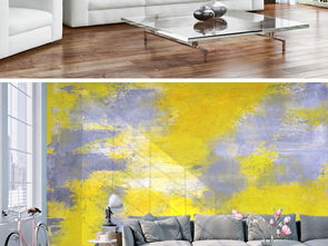 现代简约抽象艺术 探索立体油画电视背景墙的设计与应用